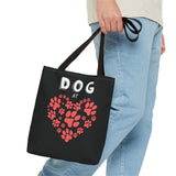 Dog Love Tote Bag - Cute Pet Paw Print Design