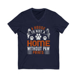 Pet Lovers Paw Print V-Neck Tee