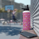 Cat Print Stainless Steel Water Bottle