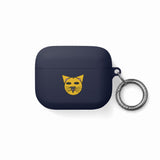 Cat Face AirPods Case — Cute Yellow Cat Keyring Cover for AirPods & AirPods Pro