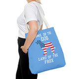 Patriotic Dog Tote Bag - Home of the Dog, Land of the Free