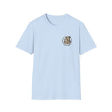 Please Adopt Rescue Dog T‑Shirt — Small Chest Logo, Animal Shelter Support