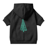 Pet Hoodie with Collar Hole – Minimalist Christmas Tree Design