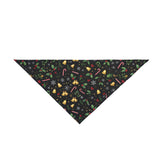 Christmas Pet Bandana – Festive Holiday Candy Cane & Ornament Dog Bandana