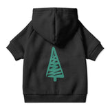 Pet Hoodie with Collar Hole – Minimalist Christmas Tree Design