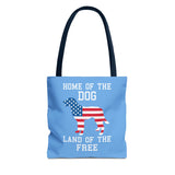 Patriotic Dog Tote Bag - Home of the Dog, Land of the Free
