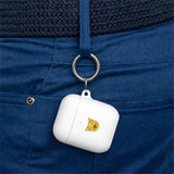 Cat Face AirPods Case — Cute Yellow Cat Keyring Cover for AirPods & AirPods Pro