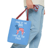 Patriotic Dog Tote Bag - Home of the Dog, Land of the Free