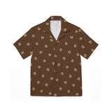 Men's Hawaiian Camp Shirt — Leaf Print AOP Tropical Button-Up