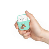 Cute Geometric Cat AirPods Case — Triangle Kitty AirPods/Pro Cover with Keyring