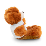 Plush Bear with Paw-Print Tee — Cute Gift for Kids & Pet Lovers