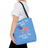 Patriotic Dog Tote Bag - Home of the Dog, Land of the Free