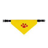 Red Pawprint Bandana Collar — Pet Bandana