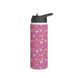 Cat Print Stainless Steel Water Bottle