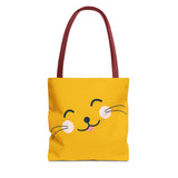 Cute Cat Face Tote Bag - Yellow Pet Lover's Shopping Bag