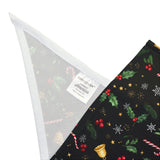 Christmas Pet Bandana – Festive Holiday Candy Cane & Ornament Dog Bandana