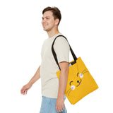 Cute Cat Face Tote Bag - Yellow Pet Lover's Shopping Bag