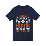 Pet Lovers Paw Print V-Neck Tee