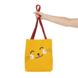 Cute Cat Face Tote Bag - Yellow Pet Lover's Shopping Bag