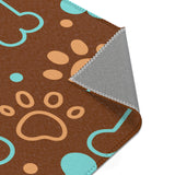 Pet Paw & Bone Area Rug — Cute Dog-Themed Accent Mat