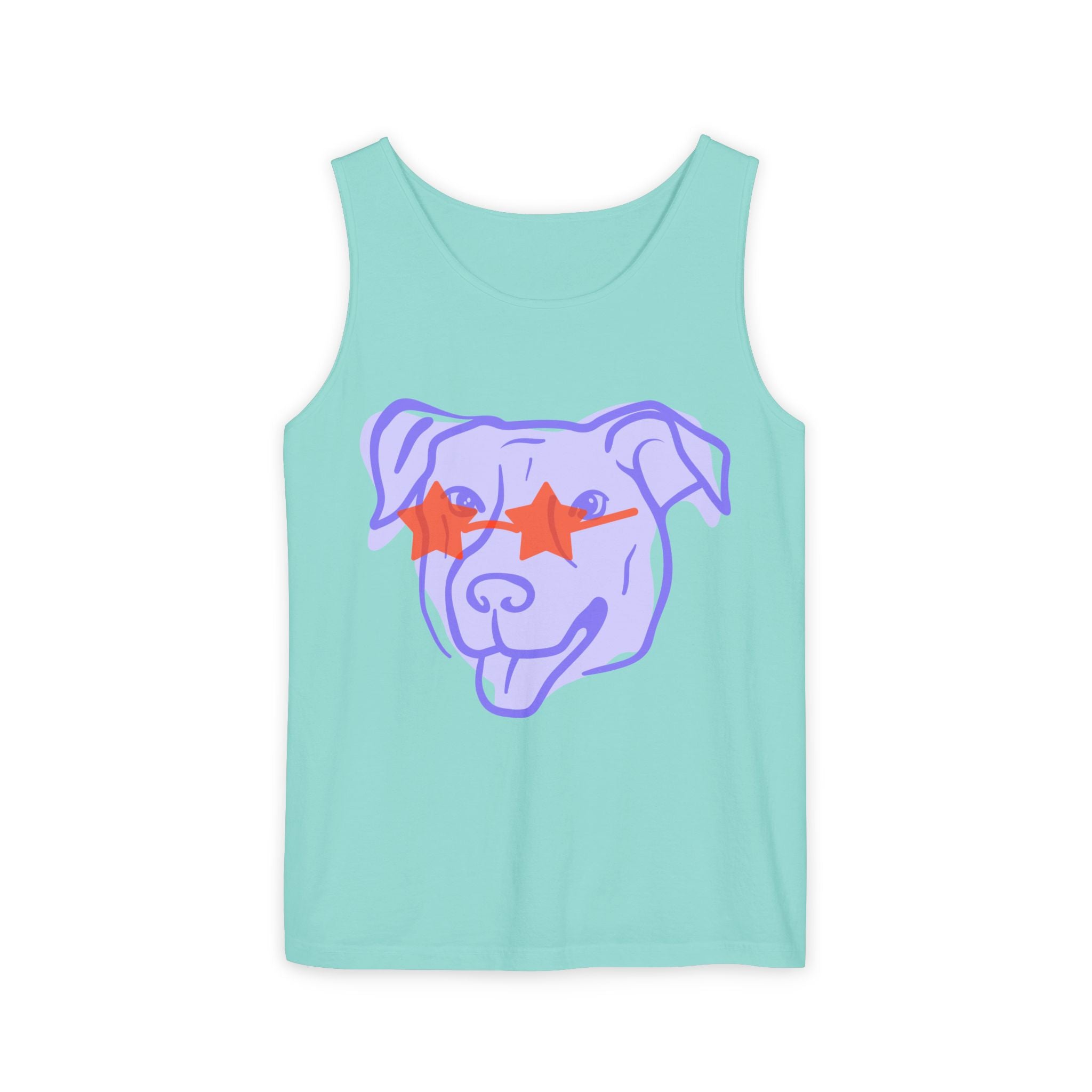 Purple Dog Graphic Tank Top — Cute Pup Illustration – Dog Pawshop