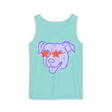 Purple Dog Graphic Tank Top — Cute Pup Illustration