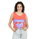 Purple Dog Graphic Tank Top — Cute Pup Illustration