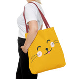 Cute Cat Face Tote Bag - Yellow Pet Lover's Shopping Bag