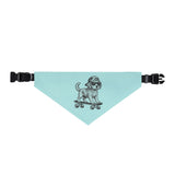 Skateboarding Dog Clip-On Pet Bandana