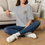 Please Adopt Rescue Dog T‑Shirt — Small Chest Logo, Animal Shelter Support