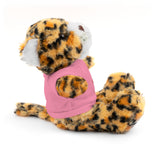 Plush Bear with Paw-Print Tee — Cute Gift for Kids & Pet Lovers