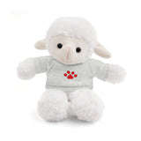Plush Bear with Paw-Print Tee — Cute Gift for Kids & Pet Lovers