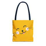 Cute Cat Face Tote Bag - Yellow Pet Lover's Shopping Bag