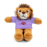 Plush Bear with Paw-Print Tee — Cute Gift for Kids & Pet Lovers