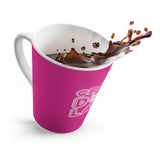 Latte Mug — "Crazy Dog Lady" Hot Pink Ceramic Coffee Cup