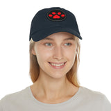 Hat with Paw Print Leather Patch - Pet Lovers