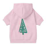 Pet Hoodie with Collar Hole – Minimalist Christmas Tree Design