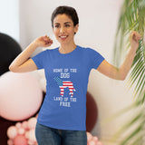 Women’s Patriotic Dog T-Shirt – American Flag Dog Graphic Tee