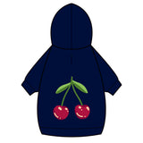 Cherry Pet Hoodie – Cute Navy Blue Dog & Cat Hoodie