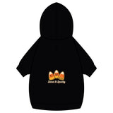 Pet Hoodie — "Sweet & Spooky" Candy Corn Design
