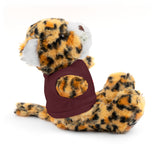 Plush Bear with Paw-Print Tee — Cute Gift for Kids & Pet Lovers