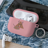 Cute Geometric Cat AirPods Case — Triangle Kitty AirPods/Pro Cover with Keyring