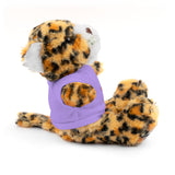 Plush Bear with Paw-Print Tee — Cute Gift for Kids & Pet Lovers