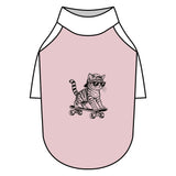 Pet Shirt — Cute Skateboarding Cat Raglan Tee for Dogs & Cats