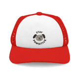 Dog Foam Trucker Hat — "stay pawsitive" Embroidered Foam Trucker Hat