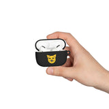 Cat Face AirPods Case — Cute Yellow Cat Keyring Cover for AirPods & AirPods Pro
