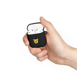 Cat Face AirPods Case — Cute Yellow Cat Keyring Cover for AirPods & AirPods Pro