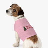 Merry & Bright Pet Tank Top — Christmas Dog Shirt with Tree Design