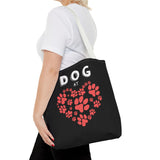 Dog Love Tote Bag - Cute Pet Paw Print Design