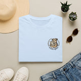 Please Adopt Rescue Dog T‑Shirt — Small Chest Logo, Animal Shelter Support